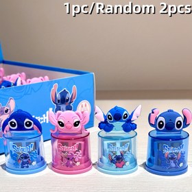 Resim Disney 1/2 Rastgele Disney Stitch Temalı Taşınabilir Kalemtraş - Çizgi Film Tasarımı, Pilsiz, Plastik Malzeme, Ev ve Sınıf Kullanımı İçin İdeal | Eğlenceli & Dayanıklı Öğrenci Kalemtıraşı 