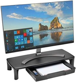 Resim Kensington SmartFit Monitör Standı, Çekmeceli, 55 x 7 x 24 cm, Siyah 