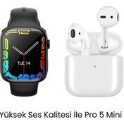 Resim sanalticaretiniz Watch 7 Serisi Akıllı Saat ve Pro 5 Mini Bluetooth Kulaklık 