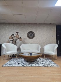 Resim ZAFİR TEDDY Takım Gold Kaplama Sivriltme Ayak Çay Seti Koltuk - Berjer , Balkon, Salon, Ofis 