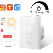 Resim Geliştirilmiş Versiyon Akıllı WiFi Dimmer Işık Anahtarı - Dokunmatik Kontrollü Duvar Anahtarı, Kısılabilir LED Işıklar için, Cam Panel, Arka Işık, Alexa & Google Home ile Ses Kontrolü, led dimmer modülü, led kontrol cihazı, dimmer kontrolü, dimmer anahtar, abajur dimmer, düzenleyici 