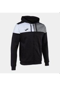 Resim Siyah - Gri - Beyaz Joma Erkek Futbol Eşofman Üstü Crew V Zip-up Hoodie 103087.111 Siyah 