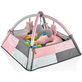Resim Babyjem 3 Fonksiyonlu Bebek Oyun Jimnastik Halısı Gül Kurusu 