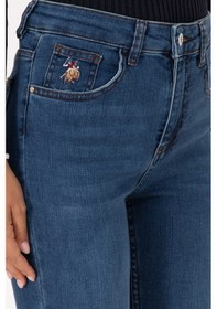 Resim U.S. Polo Assn. Kadın Koyu Mavi Skinny High Waist Fit Jean Pantolon 50317616-DN0023 