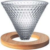 Resim SunniMix Kahve Damlatıcı Cam Yavaş Damla Kahve Filtresi Koni Yeniden Kullanılabilir 1-2 Kupa Damlama ve Baz 