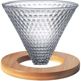 Resim SunniMix Kahve Damlatıcı Cam Yavaş Damla Kahve Filtresi Koni Yeniden Kullanılabilir 1-2 Kupa Damlama ve Baz 
