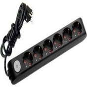 Resim VİKO Multi-let Altılı Anahtarlı 1 Metre Siyah 