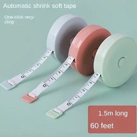 Resim 60 inç Mini Yumuşak Ölçek Bandı Taşınabilir Vücut ve Kumaş Ölçüm Bandı Esnek Çift Taraflı Dikiş, Terzilik ve Dokuma El İşleri için Uygun Kurşunsuz Dayanıklı Bıçak Malzemesi 