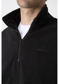 Resim Tommy Life Siyah Yarım Fermuarlı Sweatshirt Slim Fit Dik Yaka Erkek Polar - 87891 Siyah 