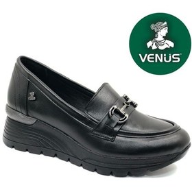 Resim Venüs Hidra Hakiki Deri Ortopedik Oxford Kadın Aır-flow Taban Klasik Ayakkabı Siyah 