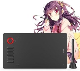 Resim Veikk A15 Pro 10x6 İnç Profesyonel Grafik Tablet, 8192 Seviye Pilsiz Kalem, 12 Kısayol Tuşu ve Döner Kontrol Düğmesi, Windows/Mac/Android Uyumlu 