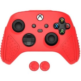 Resim Sones Xbox Series S / X Oyun Kumandası İçin Kaymaz Silikon Koruyucu Kılıf Kırmızı 
