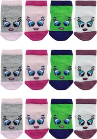 Resim Bhr Kids Hepsinerakip 12Li Kız Bebek Soket Çorap Renkli Desenli Eğlenceli 