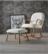 Resim Sallanan Sallanır Koltuk Ahşap Dinlenme Baba Emzirme Kitap Tv Koltuğu Puflu Sandalye Kanepe Berjer 