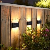 Resim Güneş Enerjili LED Duvar Lambası - Modern Dış Mekan Bahçe Lambası, Sıcak Sarı Işıkla, Çitler, Güverte ve Verandalar İçin İdeal, Dış Mekan Aydınlatma|Modern Duvar Lambası|Güneş Şarjlı Lamba 