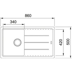 Resim Franke - Bfg 611-86 Oyster Tezgah Üstü Basis Granit Eviye - 114.0334.129 Granit 