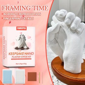 Resim DIY El Modeli Heykeli - Detaylı Parmak İzi Eşleşmeli Hatıra, Sevgililer Günü/Düğün Yıldönümü Hediyesi, Gerçekçi Replika Ev/Ofis Dekoru - Kolay Montaj, Alet Gerekmez (Plastik), Romantik Hediye Fikri, Şık Sergileme Parçası, Zarif Tasarım, Dekoratif Figür, Ev Dekorasyonu 