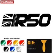 Resim R50-yansıtıcı Orange-3 Parça-yansıtıcı Union Jack Grafik Vinil Çıkartması Mını Cooper S One Jcw R56 R57 F55 F56 F57 F60 