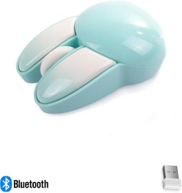 Resim Sevimli Tavşan 3D Pembe Mouse Bluetooth + 2.4G Dual Mode 