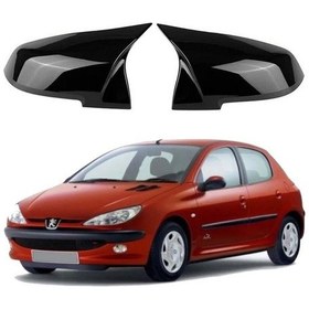 Resim Peugeot 206 Araca Özel Batman Yarasa Ayna Kapağı Pianoblack 