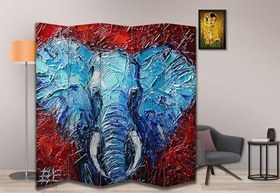 Resim Fil Temalı Özel Tasarım Paravan Room Divider 180 x 200 cm 