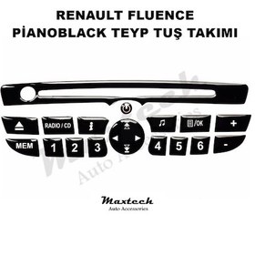 Resim Renault Fluence Teyp Tuş Takımı Pianoblack 2009-2016 
