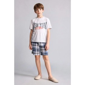 Resim DeFacto Regular Fit Desenli 2'li Pijama Takımı Erkek Çocuk H0373A826SM 