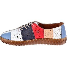 Resim Pullman Hakiki Deri Comfort Kadın Ayakkabı Mx-6030 Beyaz Multi-beyaz Multi 