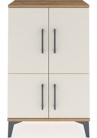 Resim Arges Komodin 2 Raflı 4 Kapaklı 60x30x96 Çam-aytaşı Çam 