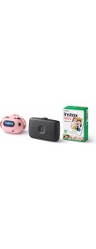 Resim Fujifilm Instax Mini Link 2 Mavi Akıllı Telefon Yazıcısı ve Pal Pembe Dijital Kamera Seti 