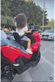 Resim Honda ADV Motosiklet Çocuk Koltuğu,2-8 Yaş Arası, Siyah Deri, Kolsuz, Sök-Tak, Hediyeli 