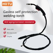 Resim 1parça 14AK Gazsız Kendini Koruyucu Kaynak Torch'u HOTU, Metal Yapı, Anti-Aging Korozif Direnç, Ağır Hizmet Kablosu, Entegre Tel ve Akım Tasarımı Kolay Kurulum ve Uzun Ömürlü, Kaynak Torch 