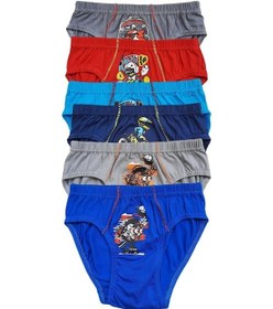 Resim Tutku Iç Giyim Erkek Çocuk Desenli Slip Külot 6 Lı Paket 
