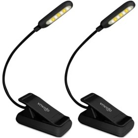 Resim Miquelrius Lz De Lectura Şarj Edilebilir Amber Okuma Işığı, Mavi Işık Kilidi Bulunan Kitap Işığı, Göz Bakımı Için 7 Led, 9 Renk, 9 Parlaklık Seviyesi, Yatakta Okuyan Çocuklar Için Klips ve Gösterge ile 