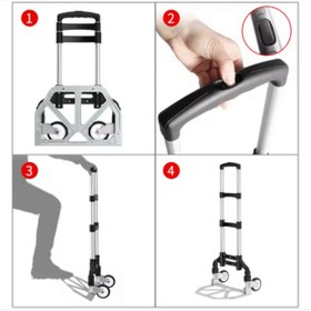 Resim Fujika Yeni Nesil Profesyonel Katlanır El Arabası Koli Yük Eşya Paket Taşıma El Arabası 