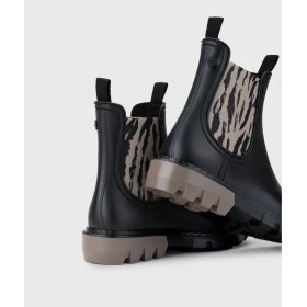 Resim W10333 Rock Black Zebra Siyah Kadın Yağmur Botu 