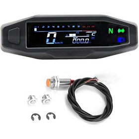 Resim Ranyeek Motosiklet Hız Metresi, Led Ekran, Otomatik Ayarlı, Su Geçirmez, Sensör Kablolu, Kolay Kurulum 