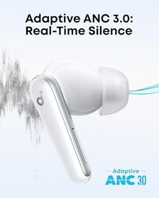 Resim Anker soundcore Liberty 5 Kulak İçi Bluetooth Kulaklık, Gerçek Zamanlı Gürültü Engelleme, 2 Kat Daha Güçlü Ses Azaltma, Hızlı Şarj, Dolby Audio, Beyaz - A3957 