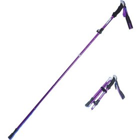 Resim Yeiuyi Boyu 170 İle 190 Cm Arasındaki Kişiler İçin Uygun, Ultra Hafif Katlanır Teleskopik Trekking Batonu Mor 