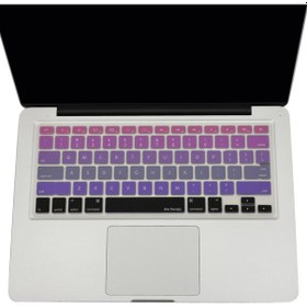 Resim Apple Uyumlu MacBook Air Pro Klavye Koruyucu Us-abd İngilizce Ombre Eski Usb'li Model 2008-2017 İle Pembe Mavi 