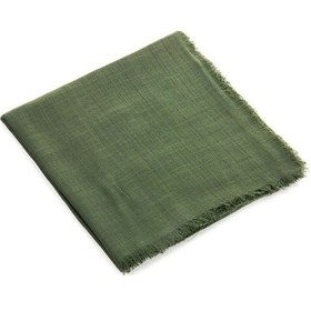 Resim Flamlı Kare Pamuklu Örtü - Yeşil 