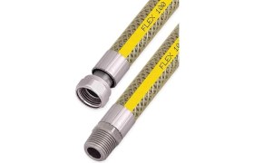 Resim Karokstore Ocak Fırın Doğalgaz Bağlantı Fleksi Korumalı Hortum (150 Cm) 