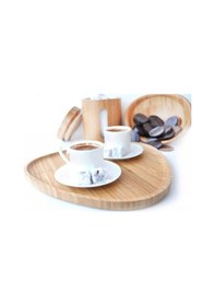 Resim Bambum Macchiato Üçgen Tepsi Büyük 