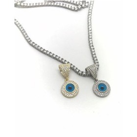 Resim Gümüş Su Yolu Kolyeye Takılan Nazar Boncuğu Kolye Ucu Yh125e Gümüş 