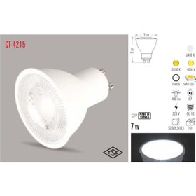 Resim Cata Ct-4215 7W Çanak Led Ampul Gu-10 Duy Lamba (498773733) 