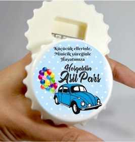 Resim Baskiistiyorumm Hoşgeldin Bebek Açacak Magnet Açacaklı Kapak Şeklinde Magnet (387463157) 