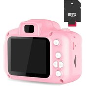 Resim whitetech Pembe Renk Mini 1080p Hd Çocuk Kamera Dijital Fotoğraf Makinesi 2.0 Inç Ekran+32 gb Sd Kart 