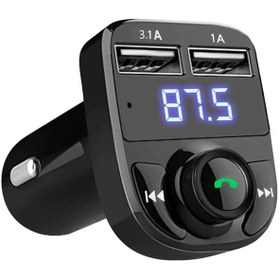 Resim Factorial Usb Bağlantı Girişli Uyumlu Bluetooth Araç Kiti Oto Şarj Fm Transmitter Cihazı Şarj Aleti 