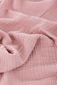 Resim 4 Kat Müslin Battaniye Çoban Dikiş 115x115cm - Pembe 