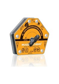 Resim Magnethink Aç Kapa Çok Açılı Manyetik Kaynak Gönyesi - Turuncu 